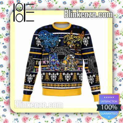 Digimon Pixel Premium Manga Anime Christmas Jumper