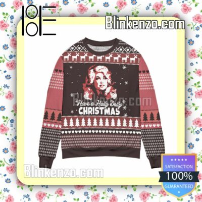 Dolly Parton Holly Dolly Pine Tree Christmas Jumpers