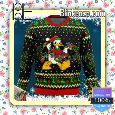 Donald Duck Christmas Costume Disney Knitted Christmas Jumper
