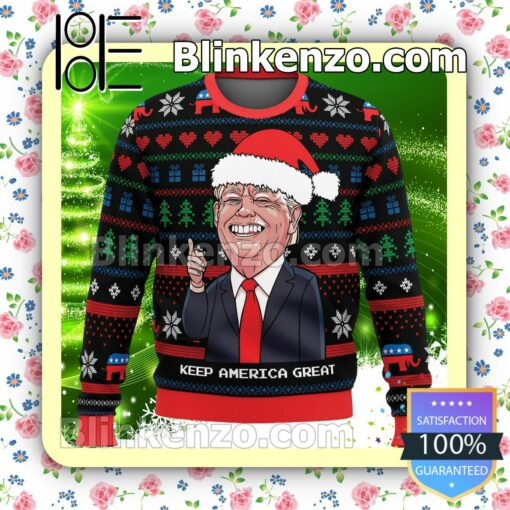 Donald Trump Keep America Great Holiday Christmas Sweatshirts