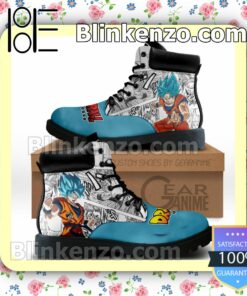 Dragon Ball Goku Blue Timberland Boots Men