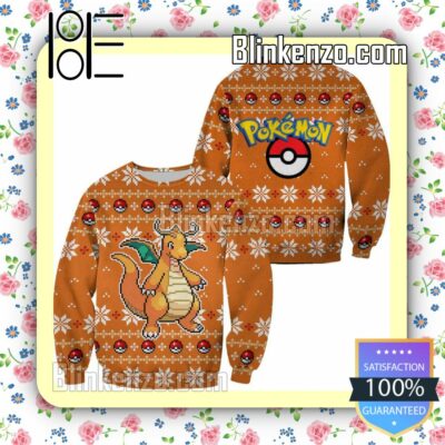 Dragonite Pokemon Knitted Christmas Jumper