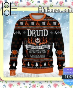 Druid The Champions Of Nature DnD Christmas Sweatshirts
