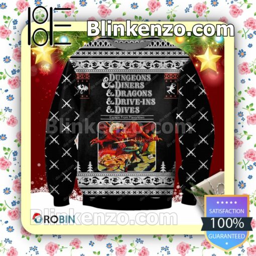 Dungeons & Diners & Dragons & Drive-Ins & Dives Game Holiday Christmas Sweatshirts