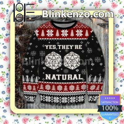 Dungeons & Dragons D20 Yes They're Natural Christmas Jumpers