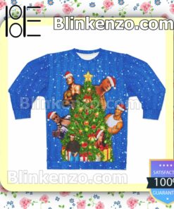 Dwayne The Rock Johnson Christmas Tree Christmas Sweatshirts