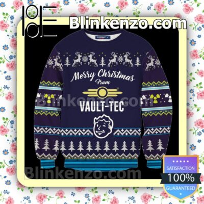 Dweller Boy Merry Christmas From Vault-Tec Holiday Christmas Sweatshirts