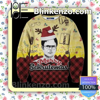 Dwight Schrute The Office Merry Schrutemas Holiday Christmas Sweatshirts