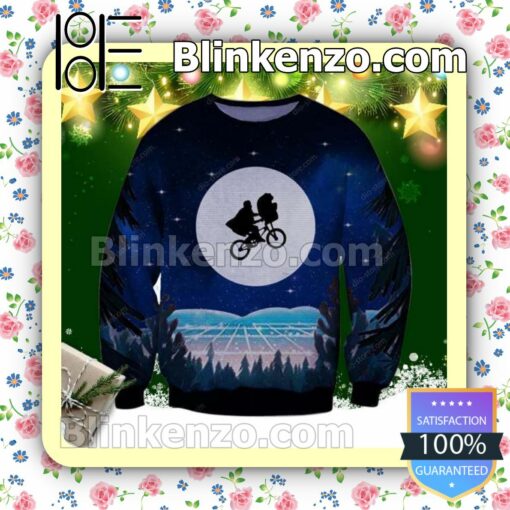 E.T. The Extra Terrestrial Poster Holiday Christmas Sweatshirts
