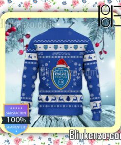 ESTAC Troyes Logo Holiday Hat Xmas Sweatshirts b