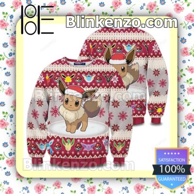 Eevee Eeveelution Pokemon Holiday Christmas Sweatshirts