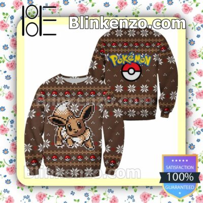 Eevee Pokemon Holiday Christmas Sweatshirts