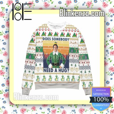 Elf Does Somebody Need A Hug Christmas Jumpers