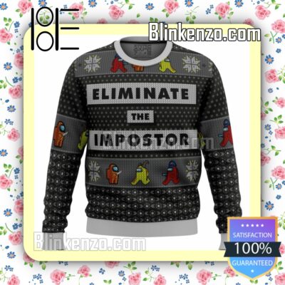 Eliminate The Impostor Among Us Knitted Christmas Jumper