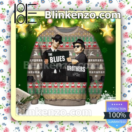 Elwood Blues Joliet Jake Blues The Blues Brothers Holiday Christmas Sweatshirts