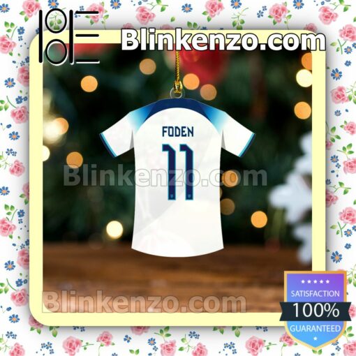 England Team Jersey - Phil Foden Hanging Ornaments a