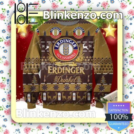 Erdinger Weissbier Dunkel Beer Holiday Christmas Sweatshirts