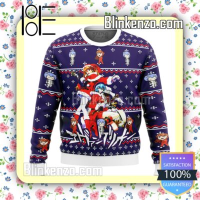 Evangelion Characters Holiday Knitted Christmas Jumper