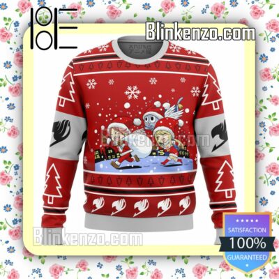 Fairy Tail Chibi Anime Manga Knitted Christmas Jumper