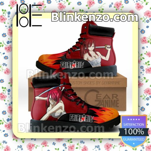 Fairy Tail Erza Scarlet Timberland Boots Men