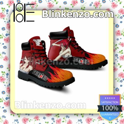 Fairy Tail Erza Scarlet Timberland Boots Men a