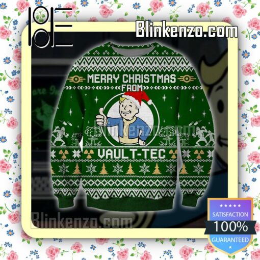 Fallout Shelter Fallout Stickers Merry Christmas From Vault T-Tec Christmas Jumper