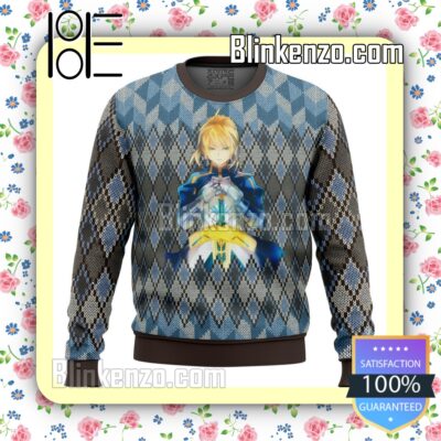Fate Zero Saber Knitted Christmas Jumper
