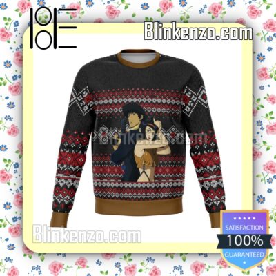 Faye & Spike Cowboy Bebop Premium Manga Anime Knitted Christmas Jumper