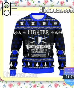 Fighter The Weapon Master DnD Christmas Sweatshirts