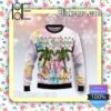 Flamingo Deck The Palms Knitted Christmas Jumper