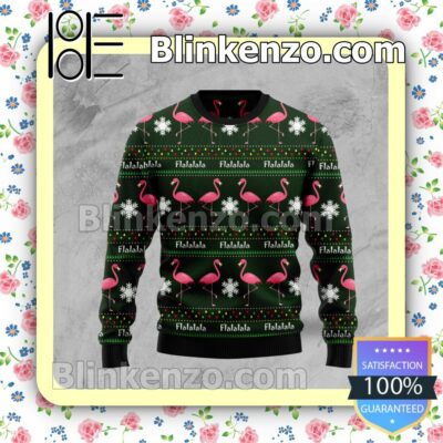 Flamingo Flalala Holiday Christmas Sweatshirts