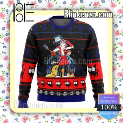 Flcl Poster Mamimi & Naota Knitted Christmas Jumper