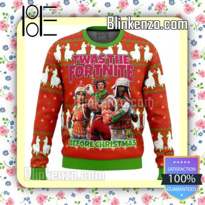 Fortnite Twas Night Before Christmas Knitted Christmas Jumper