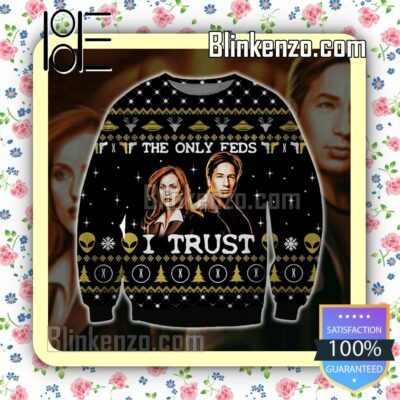 Fox Mulder And Dana Scully The X-Files The Only Feds I Trust Aliens Christmas Jumper