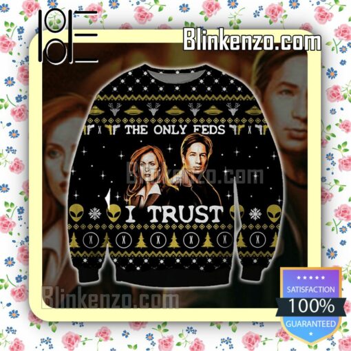 Fox Mulder And Dana Scully The X-Files The Only Feds I Trust Christmas Jumper