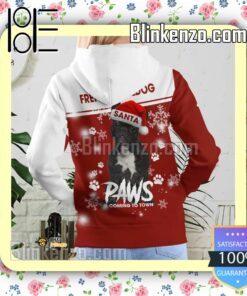 French Bulldog Santa Paws Is Coming To Town Christmas Hoodie Jacket c