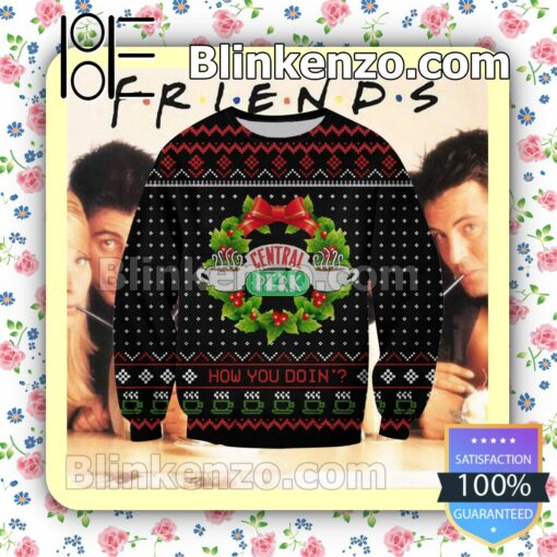 Friends Central Perk How You Doin' Holiday Christmas Sweatshirts
