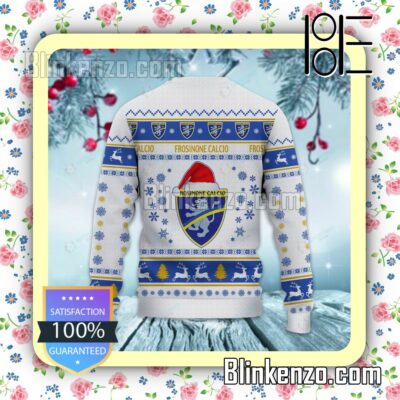 Frosinone Calcio Logo Holiday Hat Xmas Sweatshirts b
