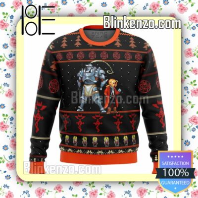 Fullmetal Alchemist Elrics Sprites Premium Manga Anime Christmas Jumper