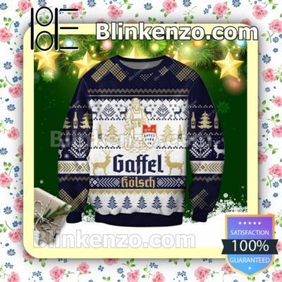 Gaffel Kolsch Beer Reindeer Holiday Christmas Sweatshirts