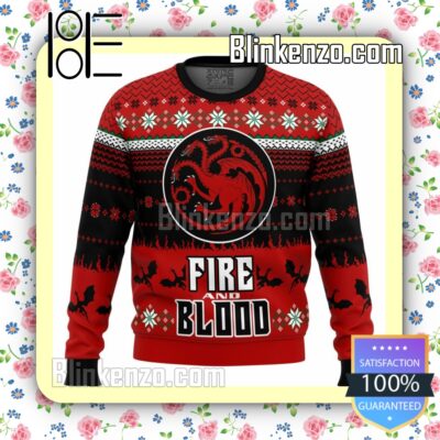 Game Of Thrones Fire And Blood Knitted Christmas Jumper