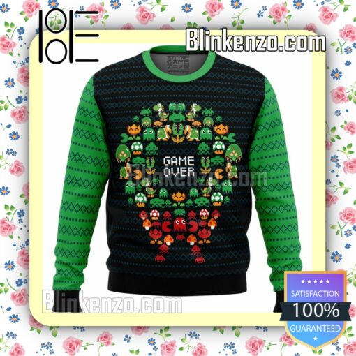 Game Over Nintendo Knitted Christmas Jumper