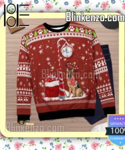 German Shepherd Clock Christmas Sweatshirts y