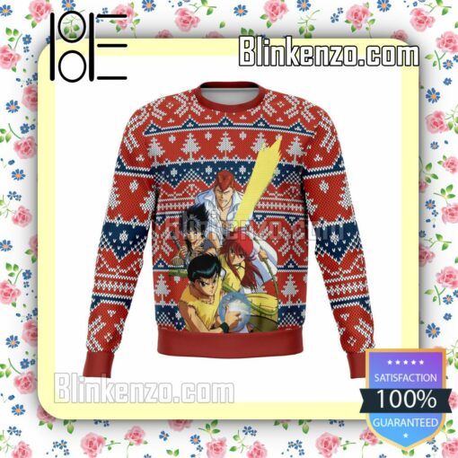 Ghost Fighter Yu Yu Hakusho Premium Manga Anime Christmas Jumper