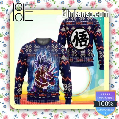 Goku Ultra Instinct Dragon Ball Z Manga Anime Knitted Christmas Jumper