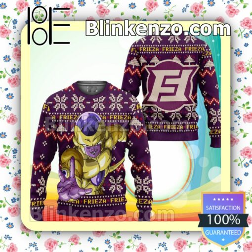 Golden Frieza Dragon Ball Z Manga Anime Knitted Christmas Jumper