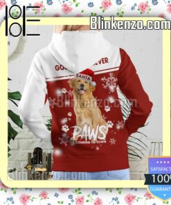 Golden Retriever Santa Paws Is Coming To Town Christmas Hoodie Jacket c