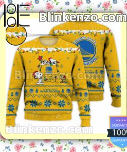 Golden State Warriors Snoopy Christmas NBA Sweatshirts