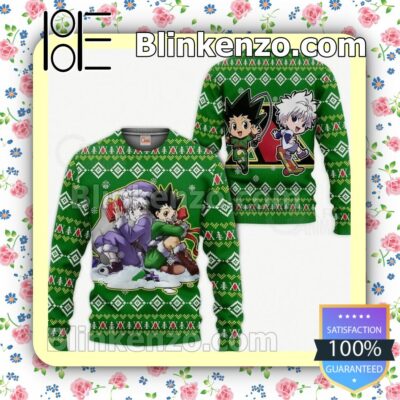 Gon & Killua Hunter X Hunter Manga Anime Holiday Christmas Sweatshirts