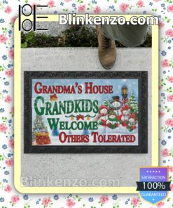 Grandma's House Grandkids Welcome Others Tolerated Entryway Mats a